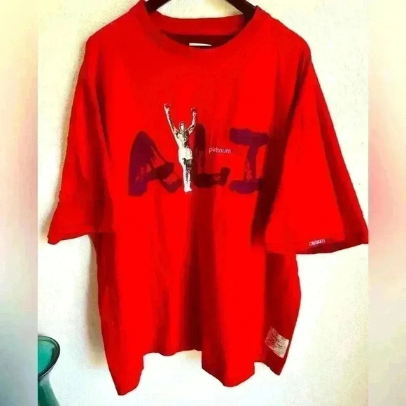 Vintage Y2K Platinum Fubu Red Muhammad Ali Tee Size 3XL - Picture 1 of 7